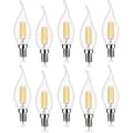 10-pack E14 LED-filamentljuslampor 4W 470LM Ej dimbara 360° spridningsvinkel för hemkrona Kallvit 6000K