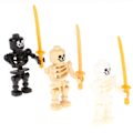 Miniatyrbillede 5 af 5: IC Sæt med 10 stk Skull go figurer Byggeklodser Legetøj sort