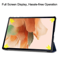 Miniatyrbild 5 av 5: IC Samsung Galaxy Tab S7 FE / S7 Plus / S8 Plus Fodral Tri-Fold Mör Mörkblå