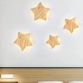 Miniatyrbillede 4 af 5: IC LED Træstjerne Væghængt Lampe Moderne Kreativ Tegneserie Væghængt Lampe Natlys Senglamper til Baby Børn Soveværelse Stue