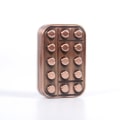 Miniatyrbillede 1 af 5: Metal Fidget Slider Magnetisk Haptisk Slider EDC Brick Blocks Legetøj Orange