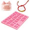 Miniatyrbillede 1 af 5: IC A-Ö 26 engelske bogstaver Form Form Bage Tårtdekoration Cupcake Topper Værktøj Alfabetet Rosa Håndlavet diy form til håndlavet chokolade, slik