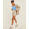 Pikkukuva 3 / 5: IC 3-Pack Naisten Ribitetut Saumattomat Treenipait Yogan Crop Topit (Suuret)