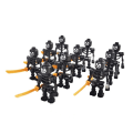 Miniatyrbild 1 av 5: IC Set med 10 st Skull go figurer Byggklossar Leksaker svart