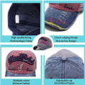Miniatyrbilde 4 av 5: IC Cap caps Vintage caps i bomull Unisex Distressed Snapback Trucker Hat