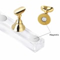 Miniatyrbillede 2 af 5: 2 akryl negle skærmstativ DIY Crystal negle stativ magnetisk boremaskine holder til falske negle manicure værktøjer (sort)