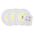 3-pack LED-strålkastare med fjärrkontroll - Varmvitt ljus