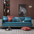 Miniatyrbillede 2 af 4: IC Skridsikker Sofa Pude i Farveblokke i Moderne Minimalistisk Stil Grøn 70*90cm