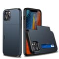 IC iPhone 12 / 12 Pro - Hybridskal med kortfack - Blå Blå Blå