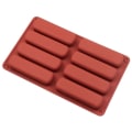 Miniatyrbillede 1 af 5: IC 8 Huls Lang Strimmel Finger Biscuit Form 8 Huls Ovn Ca Rød