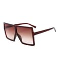 Square, Oversized Sunglasses UV400 Kim Brown, One Size Brown Brun