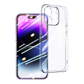 Pikkukuva 1 / 4: IC 3 kpl Ohut TPU-kuori iPhone 15 -sarjalle Läpinäkyvä Läpinäkyvä iPhone15 plus