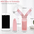 Miniatyrbillede 4 af 5: IC Bærbar håndholdt ventilator, personlig mini lommeventilator USB genopladelig