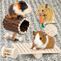 Pikkukuva 3 / 5: IC Hamster Tuggleksak Set Små Molar Djur Leksaker Tandvård Trä