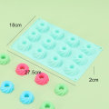Miniatyrbillede 2 af 5: IC 12 Huller Silikon Kanel Form Rektangulære Spiral Donuts Flat