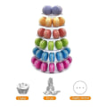 Pikkukuva 3 / 3: IC Macaron-kakkujalusta 6-kerroksinen pyöreä kakkutorn muovista