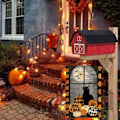 Pikkukuva 3 / 5: IC Halloween-kurpitsa Temppu tai herkku Boo Puutarhalippu 12 x 18 tuumaa kaksisivuinen, musta kissa lepakko kuu loma piha koristeellinen ulkolippu