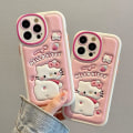Pikkukuva 2 / 5: IC Piirretty Kotelo iPhone 12 Pro 6.1'', Kawaii Sööt Kissa Kisu Kotelo Silikon 3D-kansi Pehmeä TPU Iskun Kestävä Suoja Lapsille, Tytöille ja Naisille