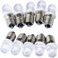10 stk. E10 12V Spot LED Pærer Varm Hvit