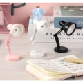Miniatyrbilde 2 av 3: IC Vikbar rosa mini magnetisk nattlampe skrivebord bærbar skrivebord øyevern små kronblad leser varm farge LED-bordlampe