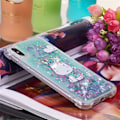 Miniatyrbillede 5 af 5: IC Case til iPhone Xs Max, Grøn Unicorn Flydende Glitter Flydende Quicksand Case Sød Klar Blød Stødsikker TPU Slim Beskyttelse