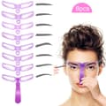Eyebrow Stencil Set - Reusable - Eyebrow Shaping Tool - 8 - Available - Models - With - Handle - Strap