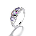 Miniatyrbillede 1 af 4: IC Farverige Hjerteformet Ring - Perfekt Val til Dame Ringe