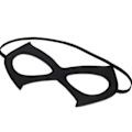 Miniatyrbilde 4 av 5: IC 2-delt mote-læder svart nattklubb maskerade maske overdreven