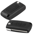 Miniatyrbillede 3 af 3: Udskiftning af 3-knaps nøglehus, nøglefob-cover til Peugeot Citroen C2 C3 C4 C5 C6 C8 (sort) IC