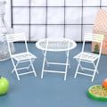 Miniatyrbild 1 av 5: IC 1:12 Dockhus Miniatyr Järnbordsstolsset Set Balcon