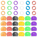 Miniatyrbillede 1 af 5: Farve nøglehus - robust nøglering - elastisk identifikationsring - silikone nøglelåg - case cap (48 stk) IC
