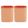 Fashion Modern Two-Tone Pen Holder for Office Dressing Table Orange