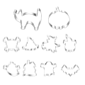 Miniatyrbillede 1 af 5: IC Halloween Cookie Cutter Sæt Halloween Cookie Cutter Former - stil 1