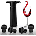 Miniatyrbillede 1 af 3: Vinpumpe Vakuumpumpe med 4 vinpropper (sort)