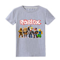 Pikkukuva 1 / 2: IC Kids Pojat Roblox Print T-paita Lyhythihainen Toppi Kesä Crew Neck Tee Vaatteet CNMR Harmaa 7-8 Vuotta