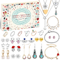 Miniatyrbillede 1 af 5: Smykke Adventskalender 2022 Til Kvinder Piger, 24 Overraskelser Med Halskæder Øreringe Ringe Armbånd Anklet Modesmykker Til W Styles 6