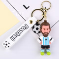 Miniatyrbild 4 av 5: Fotbollsstjärnan Messi Nyckelring Ryggsäck Väska Dekoration Dockhänge Fläkt Souvenirer ZY03 IC