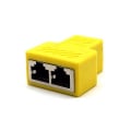 Miniatyrbilde 2 av 3: IC 1st Cat6 RJ45 8p8c Plugg til Dobbel RJ45 Splitter Nettverk Ethernet Patch Cord Adapter