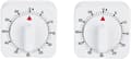 2-pack 60 minuters mekanisk kökstimer, högt larm, uppdragbar utan batteri, visuell urtavla för matlagning, bakning, klassrumsstudier, vit