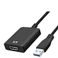 Pikkukuva 1 / 3: IC USB 3.0 - HDMI-sovitinkaapeli uros - naaras Video