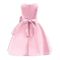 Pikkukuva 3 / 4: IC Flickor Swing Klänning Bröllop Blomma Barn Kvällsfest Elegant Prinsessa Klänning-r CNMR Rosa 2-3 År