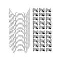 Miniatyrbilde 1 av 5: 100 stk rustfrie drivhusglasspenner drivhus W-trådklemmer glasspenner Z-type klemmer fw Sølv Silver