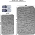 Miniatyrbillede 2 af 5: IC Memory Foam Bademåtte Skridsikker Bademåtte Grå