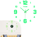 Miniatyrbild 3 av 5: IC 3D DIY väggklocka självlysande klocka Spegel Yta väggklocka