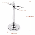 Miniatyrbilde 3 av 5: Barberhøvelholder for menn, stativ for barberkost i rustfritt stål 4 Prong