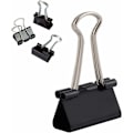 Miniatyrbillede 1 af 5: Papirklips, 12-pak, 25 mm, multifunktionelle, metalclips til dokumenter, mappebindere, tegninger, noter, breve, kontorartikler, sort