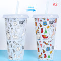 Miniatyrbillede 1 af 5: IC 710 ml kaffestråkopper Genanvendelige julekopper til farveskift P Multicolor A3