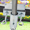 Miniatyrbillede 4 af 4: Parasolfod, parasolholder til altan, altanrækværk, parasolklemme, holder til have, terrasse, altan, rækværk, 38 mm