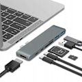 Miniatyrbild 2 av 5: IC USB Typ-C Hub Dock för Macbook Pro Air Adapter 4k Hdtv Hub USB 3.0 Kortläsare Dockningsstation för Bärbar Dator USB Hub