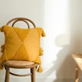Miniatyrbillede 3 af 5: IC Blødt Tuftet Strikket Pudebetræk med Kvaster Firkantede Pudebetræk Pudebetræk til Stue Sofa Sofa Soveværelsesindretning (Gul, 18\"x18\")